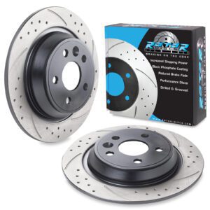 Rear Drilled Grooved 302mm Brake Discs For Ford Mondeo MK4 07-15