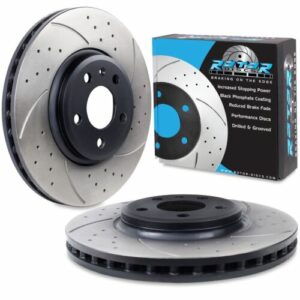 Front Drilled Grooved 320mm Brake Discs For Audi A4 A5 S5 1.8 2.0 2.7 3.0 3.2