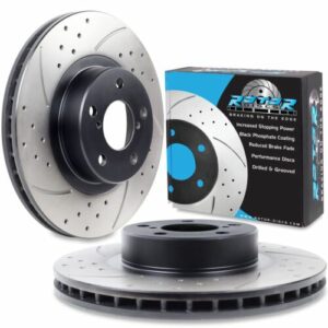 Front Drilled Grooved 277mm Brake Discs For Subaru Impreza Gc8 Turbo WRX 92-00