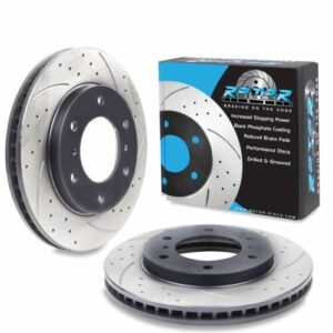 Front Drilled Grooved 294mm Brake Discs For Mitsubishi L200 2.4 2.5 3.5 4X4 05+