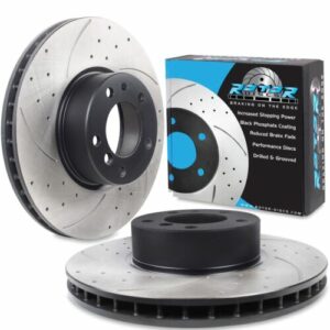 Front Drilled Grooved 324mm Rotordiscs Brake Discs For BMW 7 Series E38 740I V8