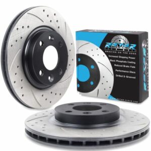 Front Drilled Grooved 258mm Brake Discs Pair For Smart Forfour 0.9 T 1.0 14+