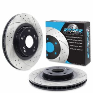 Front Drilled Grooved 300mm Brake Discs Pair For Honda Civic 2.0 Type R Ep3