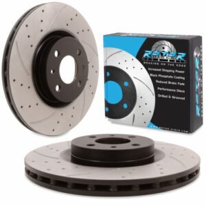 Front Drilled Grooved 285mm Brake Discs For Lancia Delta 1.6 Diesel 2008-2014