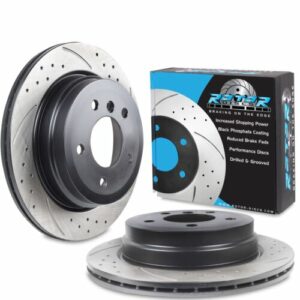 Rear Drilled Grooved 300mm Brake Discs For BMW 1 Series E81 E87 120D 130I 04-12