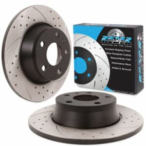 Rear Grooved Drilled 286mm Brake Discs For Audi Tt 8J 1.8 2.0 TFSI TDI Quattro