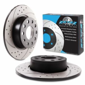 Rear Grooved Drilled 272mm Brake Discs For Audi A3 8P 8V S3 1.8 2.0 TDI TFSI 03+