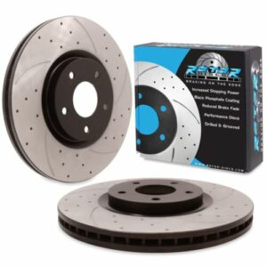 Rear Drilled Grooved 282mm Brake Discs For Skoda Octavia 1Z 2.0 TDI TFSI Vrs Rs