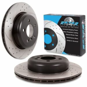 Rear Drilled Grooved 330mm Brake Discs For BMW 5 Series F10 F11 518D 530D 10-17
