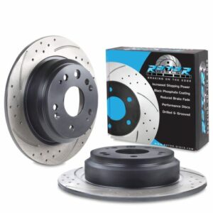 Rear Drilled Grooved 282mm Brake Discs For Honda Accord Euro R 2.0 2.4 K24 K20A