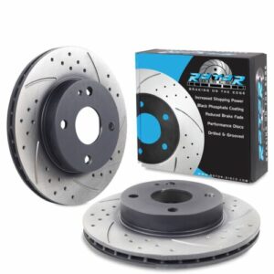 Front Drilled Grooved 235mm Brake Discs For Mazda Mx5 Mk1 Na Eunos 1.6 1990-1998