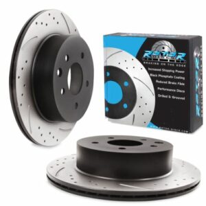 Rear Drilled Grooved 292mm Brake Discs For Renault Koleos Hy 1.6 2.5 2.0 Dci 4X4