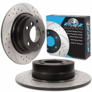 Rear Grooved Drilled 296mm Brake Discs For BMW 1 Series E81 E87 118I 120I 04-12
