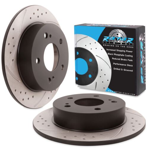 Rear Grooved Drilled 258mm Brake Discs For Nissan 200Sx S14 S14A S15 ...