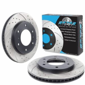 Front Drilled Grooved 290mm Brake Discs For Mitsubishi Shogun 3 2.5 3.0 3.2 00+