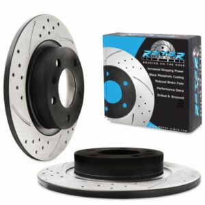 Rear Grooved Drilled 264mm Brake Discs For Vauxhall Opel Corsa D Cdti 1.6 Vxr T