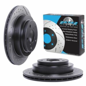 Rear Drilled Grooved 265mm Brake Discs For Subaru Impreza New Age WRX 01-05