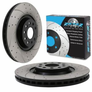 Front Drilled Grooved 340mm Brake Discs For Skoda Octavia 5E 2.0 TDI TSI Vrs 12+