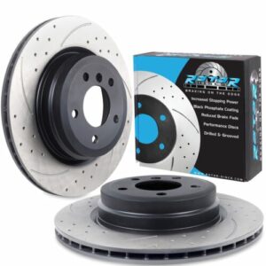 Rear Drilled Grooved Vented 336mm Brake Discs For BMW 3 Series E90 E92 04-13
