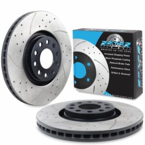 Front Drilled Grooved 320mm Brake Discs For Seat Exeo St 2.0 TFSI 2009-2013