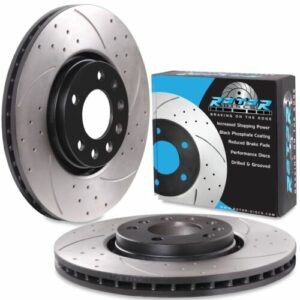 Front Drilled Grooved 308mm Brake Discs For Vauxhall Astra G H Mk5 Corsa D Vxr