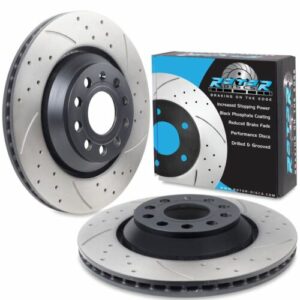 Rear Drilled Grooved 310mm Brake Discs For Audi A3 S3 3.2 Quattro 2.0 TDI TFSI