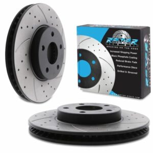 Front Drilled Grooved 282mm Brake Discs For Ford Focus Mk4 Hatchback Estate 18+