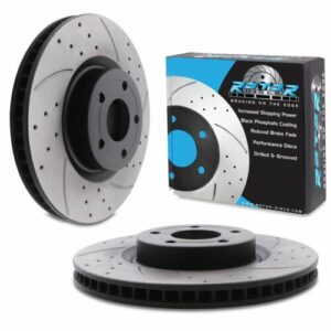 Front Drilled Grooved 308mm Brake Discs For Ford Puma Mk2 St 1.5 Ecoboost 18+
