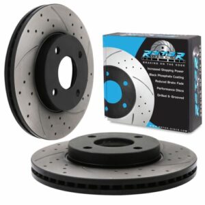 Front Drilled Grooved 262mm Brake Discs For Ford Fiesta Mk8 Ecoboost & TDCI 17+