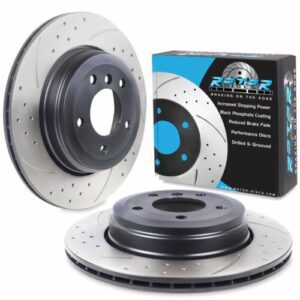 Rear Drilled Grooved 320mm Brake Discs For BMW 5 6 Series 520D 530I 630I 03+