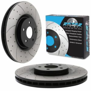 Front Drilled Grooved 350mm Brake Discs For Mercedes A Class A45 Amg 2.0 Turbo