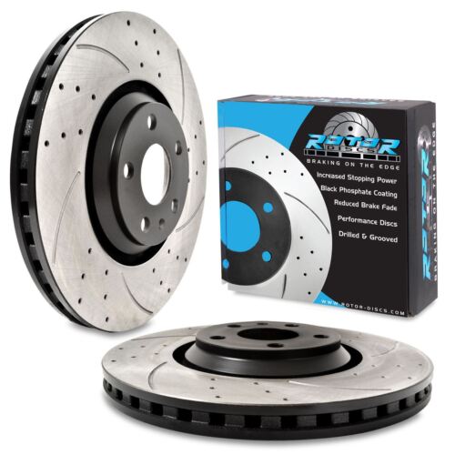 thumbnail image 2 of Audi TT Quattro 99-06 Drilled & Grooved VENTED REAR Brake Discs BREMBO Pads 2 of 4