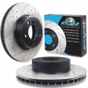 Front Drilled Grooved 324mm Brake Discs For BMW 5 Series E60 E61 530I 540I 02-10