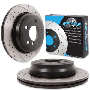 Rear Drilled Grooved 300mm Brake Discs For BMW 3 Series F30 F32 F34 12-18