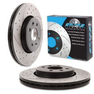 Front Drilled Grooved 280mm Brake Discs For Renault Megane Scenic 99-08